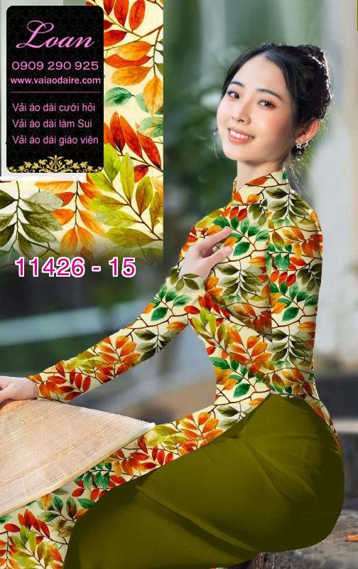 Vải áo dài hoa nguyên áo