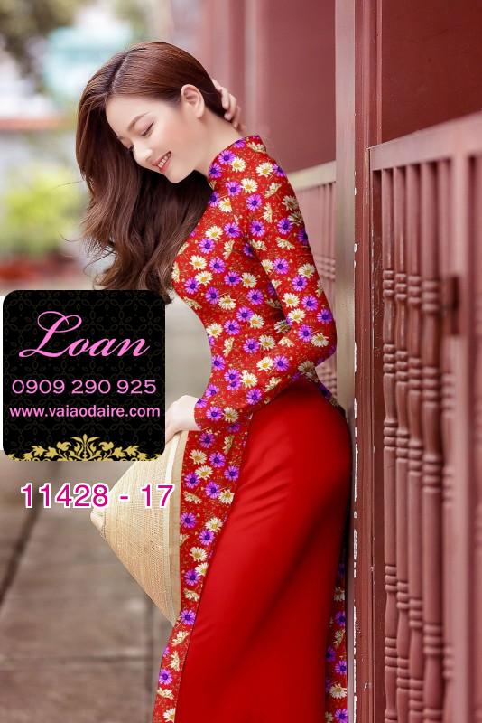 Vải áo dài hoa nhí Vải áo dài hoa nhí