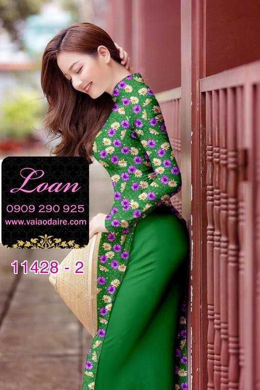 Vải áo dài hoa nhí Vải áo dài hoa nhí