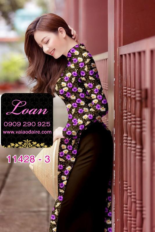 Vải áo dài hoa nhí Vải áo dài hoa nhí
