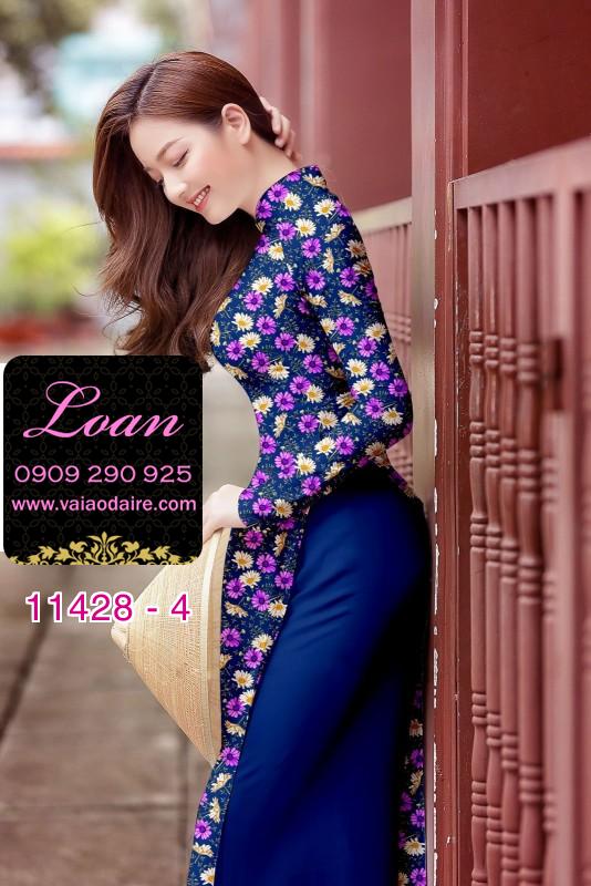 Vải áo dài hoa nhí Vải áo dài hoa nhí