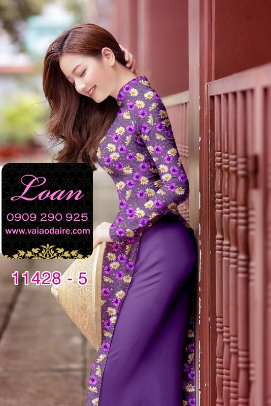 Vải áo dài hoa nhí Vải áo dài hoa nhí
