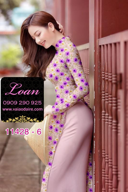 Vải áo dài hoa nhí Vải áo dài hoa nhí