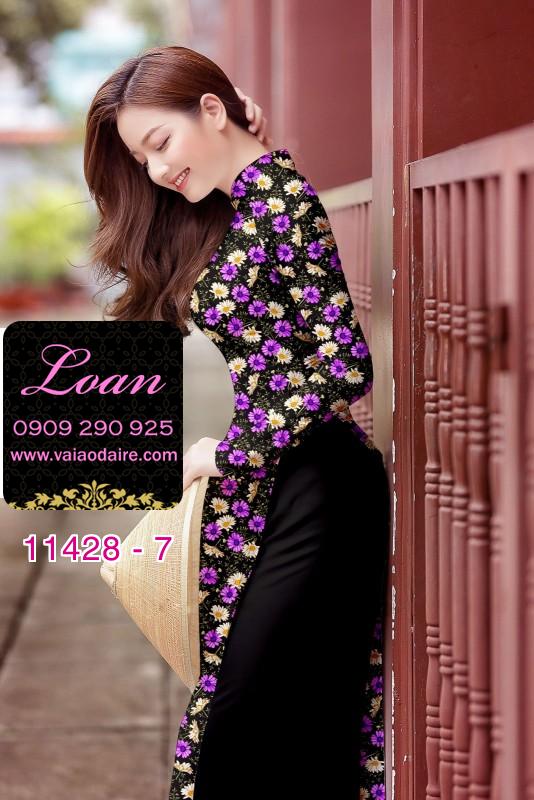 Vải áo dài hoa nhí Vải áo dài hoa nhí