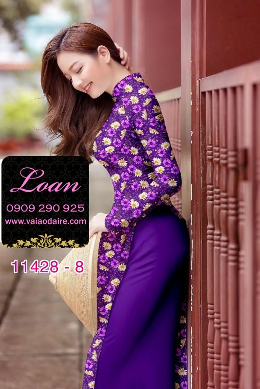Vải áo dài hoa nhí Vải áo dài hoa nhí