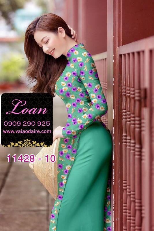 Vải áo dài hoa nhí Vải áo dài hoa nhí