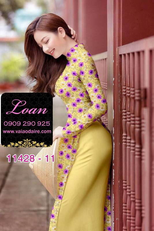Vải áo dài hoa nhí Vải áo dài hoa nhí
