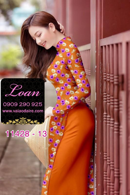 Vải áo dài hoa nhí Vải áo dài hoa nhí