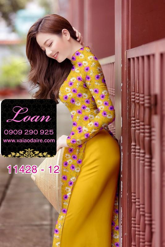 Vải áo dài hoa nhí Vải áo dài hoa nhí