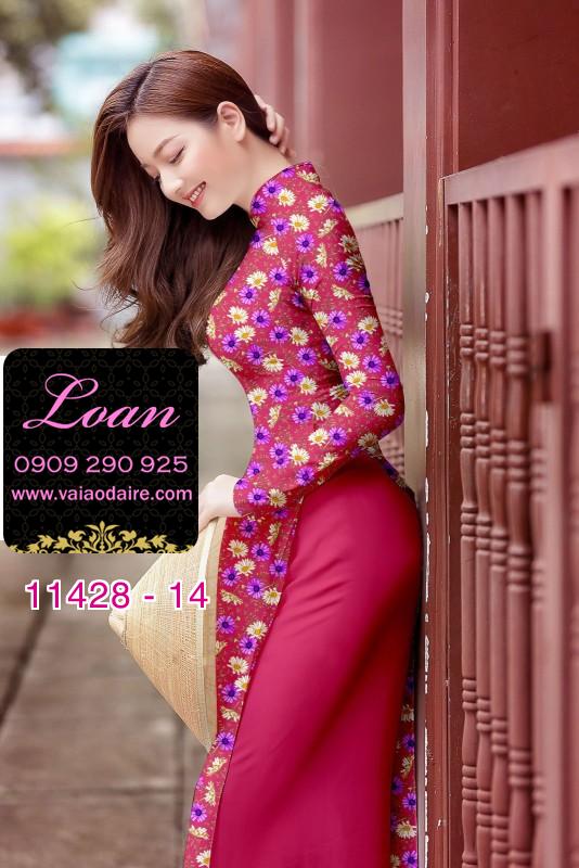 Vải áo dài hoa nhí Vải áo dài hoa nhí