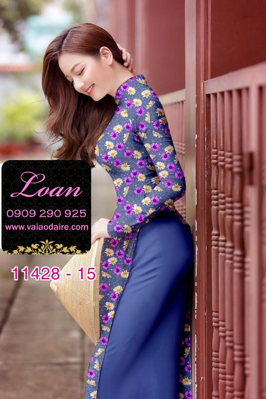 Vải áo dài hoa nhí Vải áo dài hoa nhí
