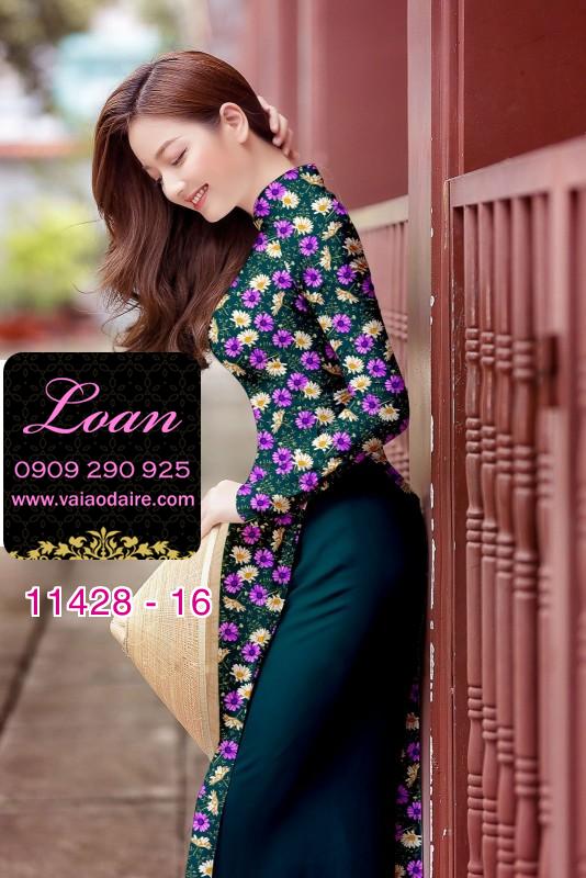 Vải áo dài hoa nhí Vải áo dài hoa nhí