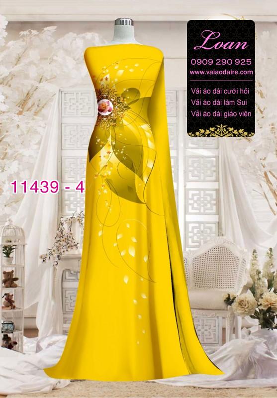 Vải áo dài hoa 3D Vải áo dài hoa 3D