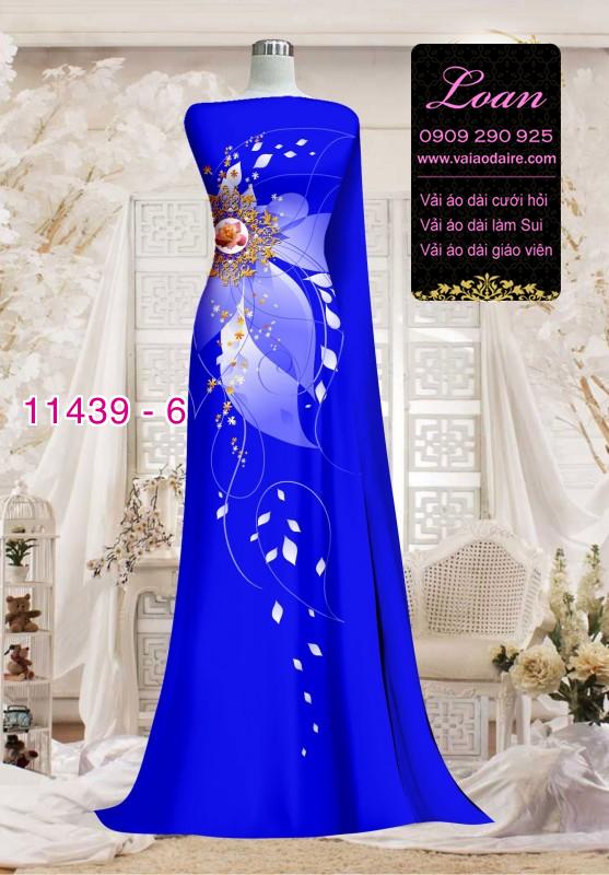 Vải áo dài hoa 3D Vải áo dài hoa 3D