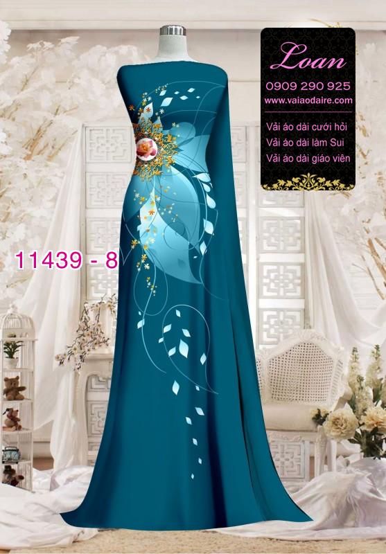 Vải áo dài hoa 3D Vải áo dài hoa 3D