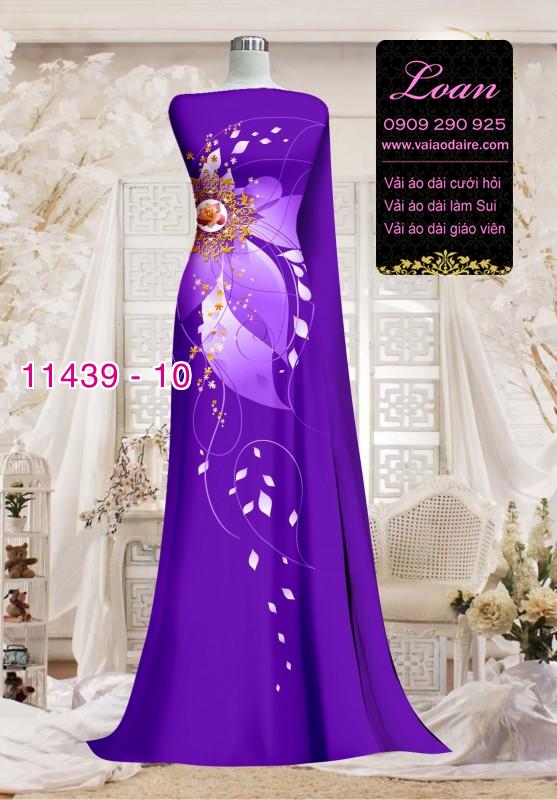 Vải áo dài hoa 3D Vải áo dài hoa 3D