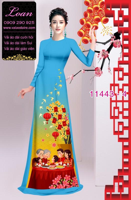 Vải áo dài tết hoa mai Vải áo dài tết hoa mai