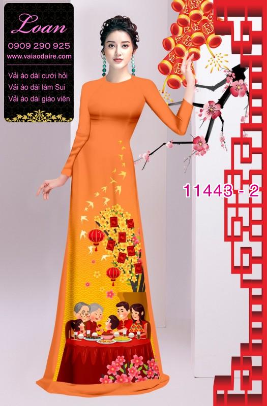 Vải áo dài tết hoa mai Vải áo dài tết hoa mai