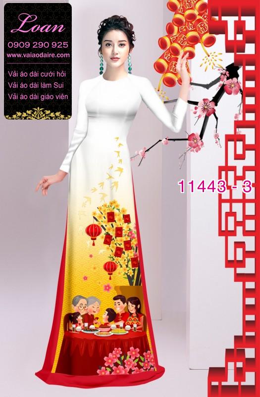 Vải áo dài tết hoa mai Vải áo dài tết hoa mai