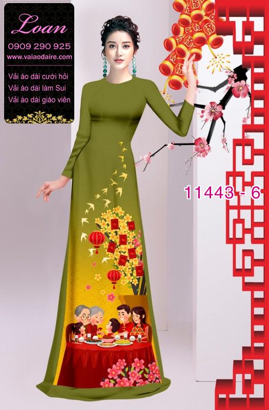 Vải áo dài tết hoa mai Vải áo dài tết hoa mai