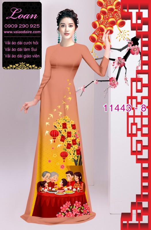 Vải áo dài tết hoa mai Vải áo dài tết hoa mai