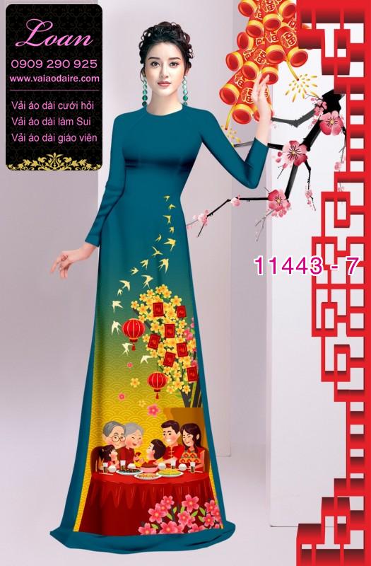 Vải áo dài tết hoa mai Vải áo dài tết hoa mai