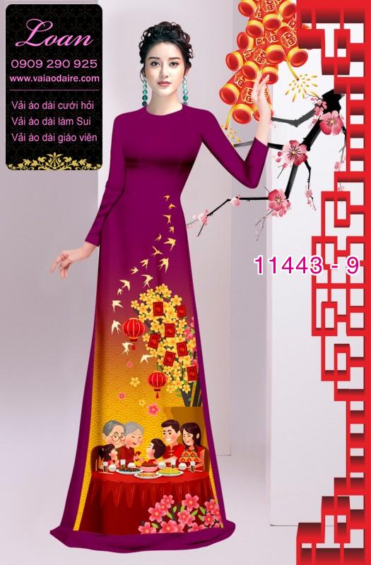 Vải áo dài tết hoa mai Vải áo dài tết hoa mai