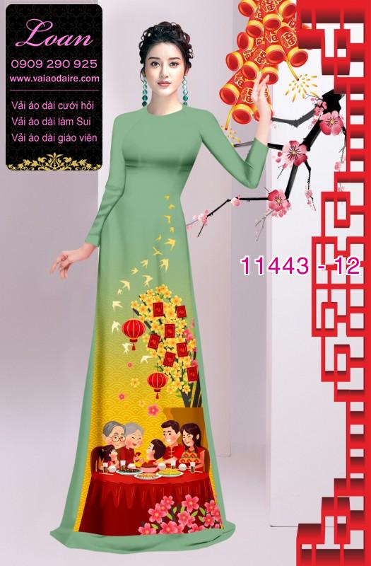 Vải áo dài tết hoa mai Vải áo dài tết hoa mai