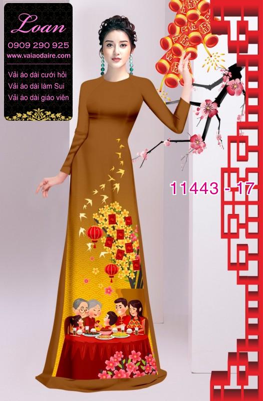 Vải áo dài tết hoa mai Vải áo dài tết hoa mai