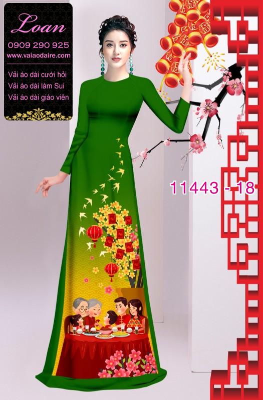 Vải áo dài tết hoa mai Vải áo dài tết hoa mai