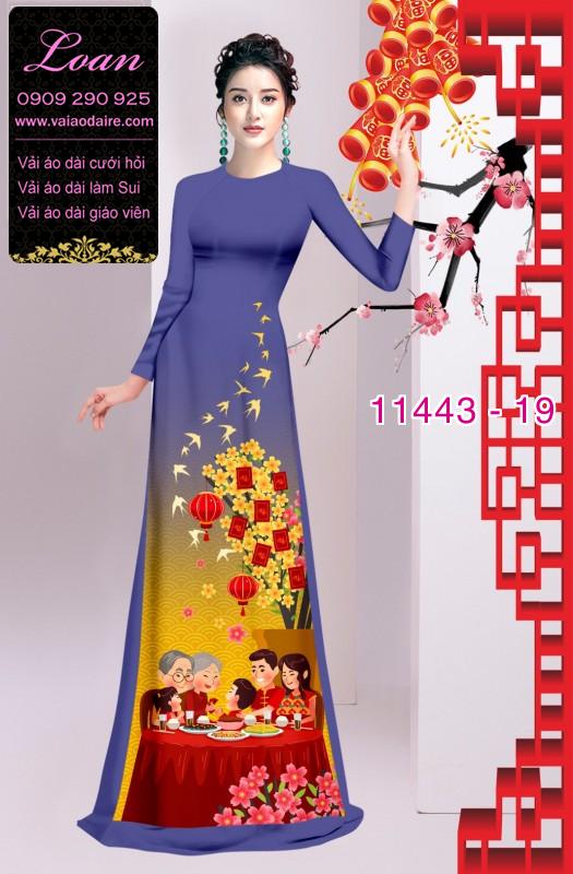 Vải áo dài tết hoa mai Vải áo dài tết hoa mai