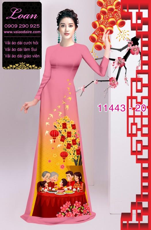 Vải áo dài tết hoa mai Vải áo dài tết hoa mai