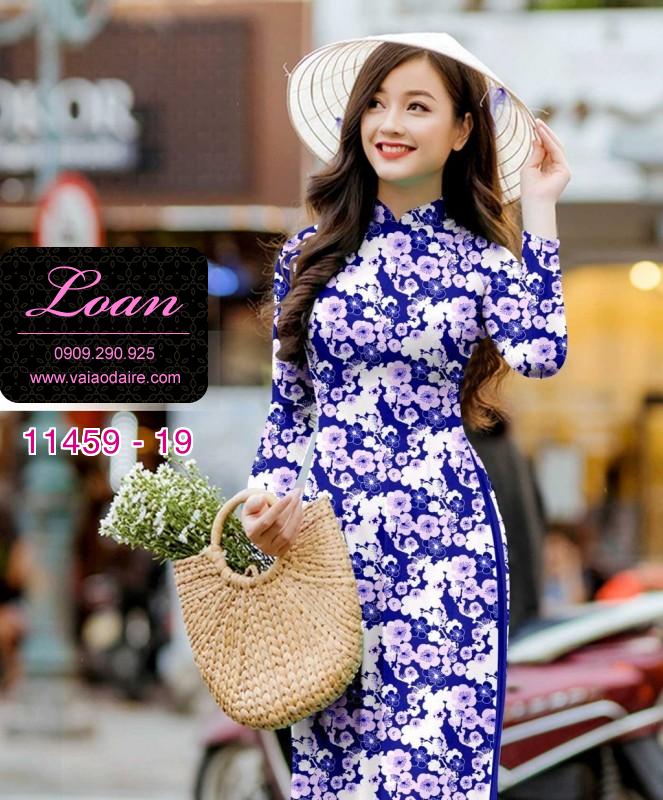 Vải áo dài hoa nhỏ