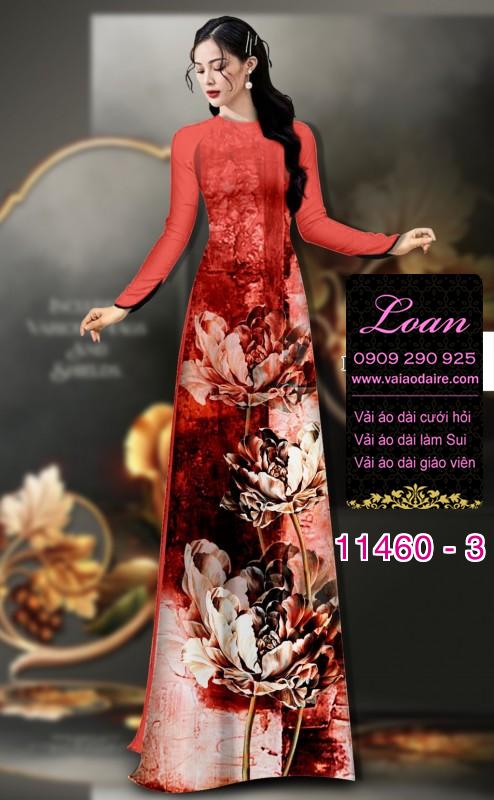 Vải áo dài hoa sen