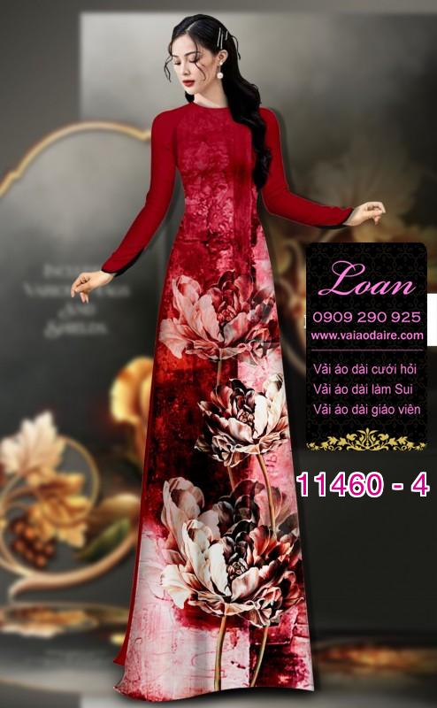 Vải áo dài hoa sen