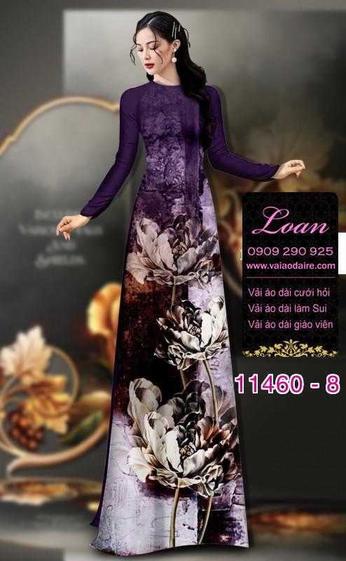 Vải áo dài hoa sen
