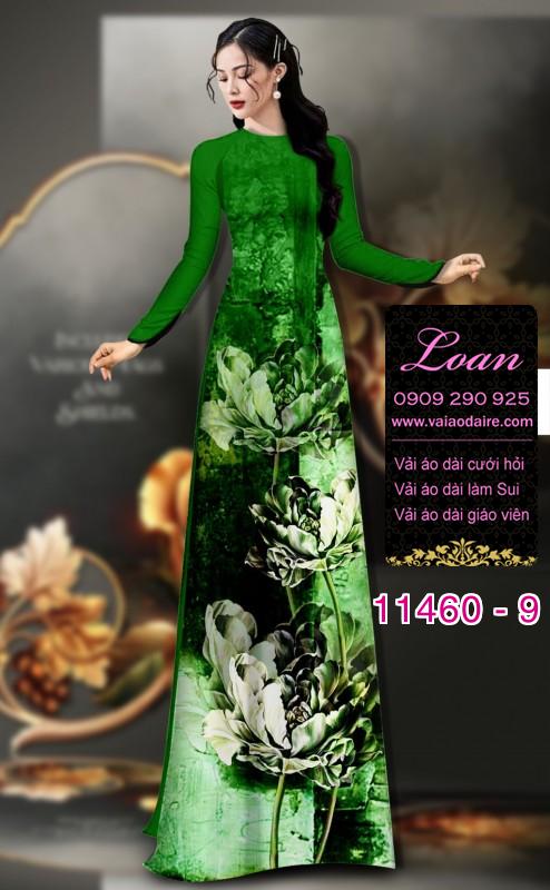 Vải áo dài hoa sen
