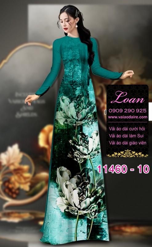 Vải áo dài hoa sen