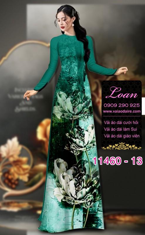 Vải áo dài hoa sen