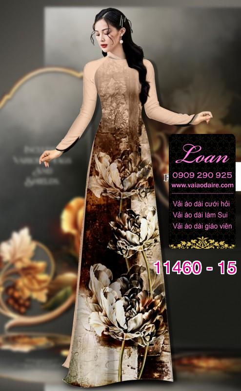 Vải áo dài hoa sen