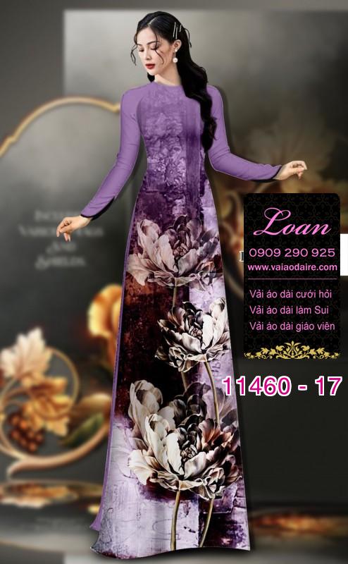 Vải áo dài hoa sen