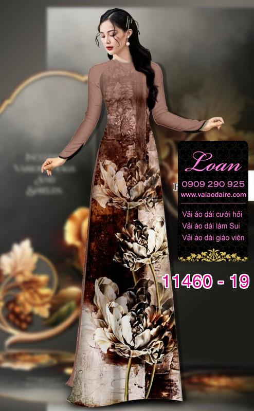 Vải áo dài hoa sen
