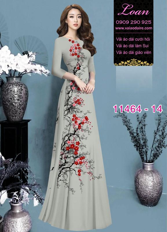 Vải áo dài hoa đào Vải áo dài hoa đào