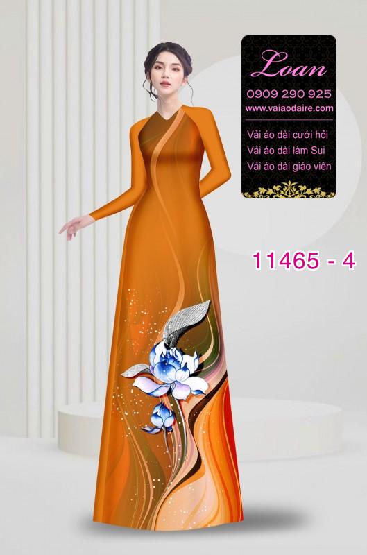 Vải áo dài hoa 3D