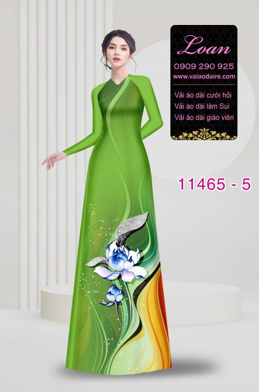 Vải áo dài hoa 3D