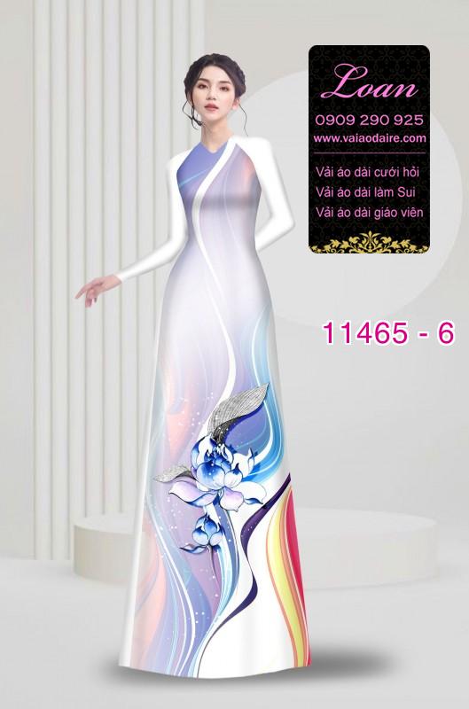 Vải áo dài hoa 3D