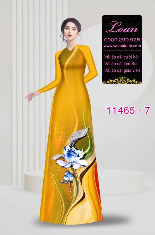 Vải áo dài hoa 3D