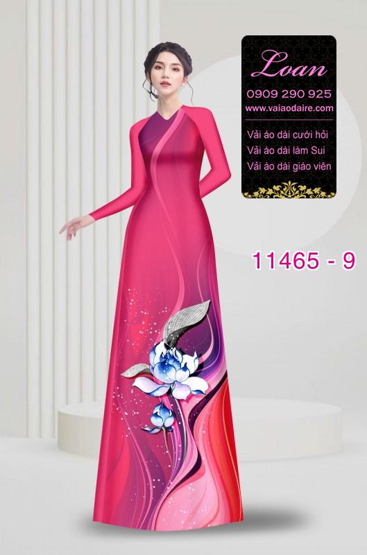Vải áo dài hoa 3D