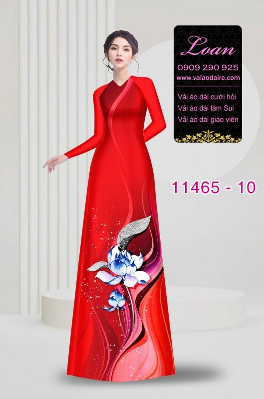 Vải áo dài hoa 3D