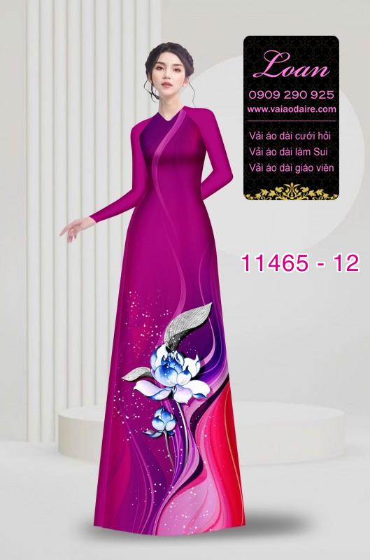 Vải áo dài hoa 3D
